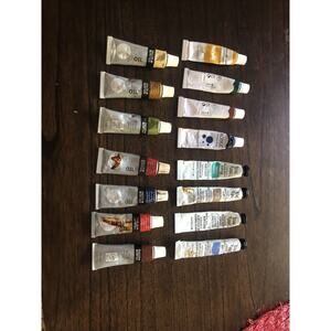 LOT of 15 Daler & Rowney ,Brea & Reese, Vacasso Oil Paints 12ml Used